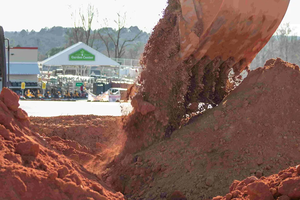 excavator removing dirt